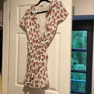 Club Monaco Floral Wraparound Dress